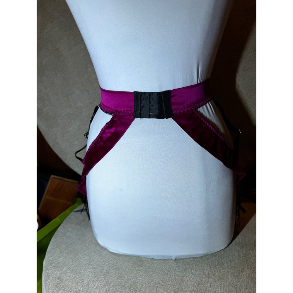 Bordelle Garter Belt Bright/Deep Fuchsia Pink, Size Small - Picture 12 of 15